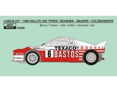 Decal – Lancia 037 - Rallye Bohemia 1986 winner – Snijers / Colebunders 1/43